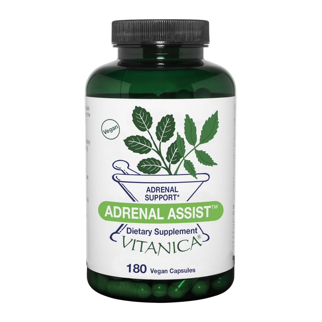 Vitanica Adrenal Assist, Adrenal Support, Vegan, 180 greve