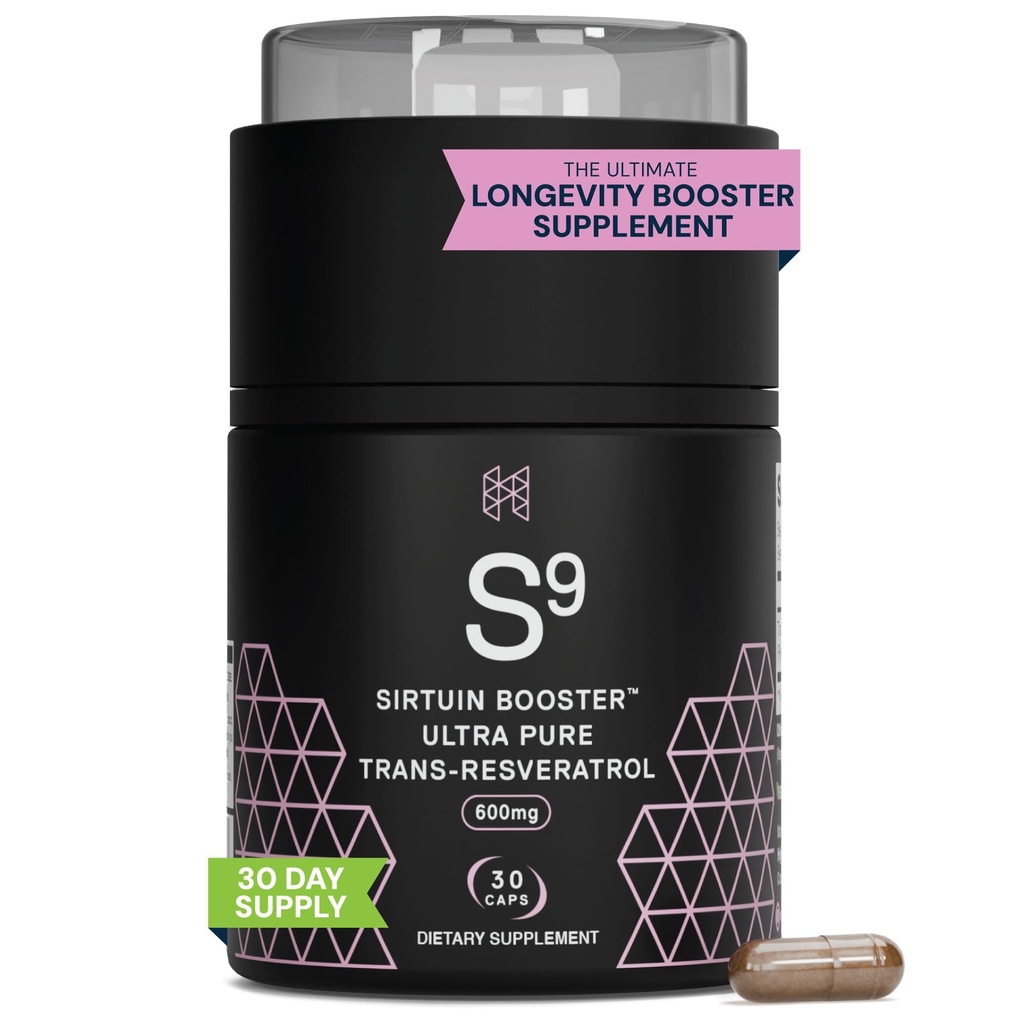 HPN Nutraceuticals SIRTUIN, 98% Ultra ren trans-Resveratrol ekstrakt, Sirtuin aktivator, 600 mg 98% Trans-Resveratrol ekstrakt, 30 kapsler