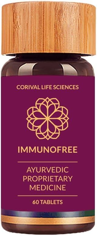Biogetica Immunofree Herbal Supplement for immun støtte - Naturlig Potent blanding av Tulsi, Kalmegh, Yashtimadhu & Giloy for immunforsterkning - 100% vegansk - 60 tabletter
