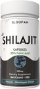 Bloofah Shilajit Kapsler 500 mg | 20% Ekstrakt Fulvic Acid | Naturlig Shilajit pulver (Asphaltum) | Ikke-GMO, Glutenfri | Premium velvære Supplement for daglig bruk (180 Count (Pack of 1))