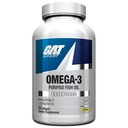GAT SPORT Omega-3 Fish Oil, høy styrke EPA, DHA, hjerne, GLP1-støtte, 90 Softgels