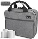 Kaddy Large Medicine Bag, Sikker, polstret, Pille Organizer Box, tilfelle for flasker av medisin eller kosttilskudd; Oppbevaring; Toalett; 3 Digit Lock, Grå