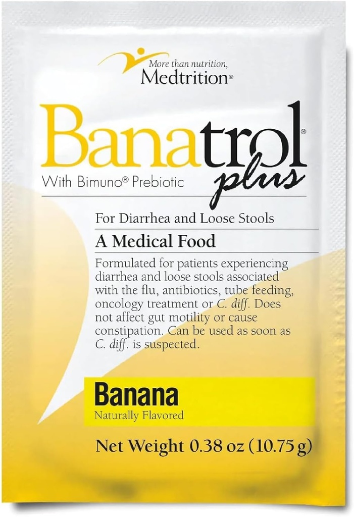 Banatrol Naturlig Anti-Diarreal med prebiotika, Relief for IBS, Gjentaende diarrea, klinisk støttet medisinsk mat, ikke-konsisterende (Banana)