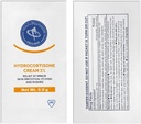Soothing Hydrokortison Cream 1%, 48 Individuelle pakker, for huden irritasjon, Rashes, kløe og mindre smerte lindring