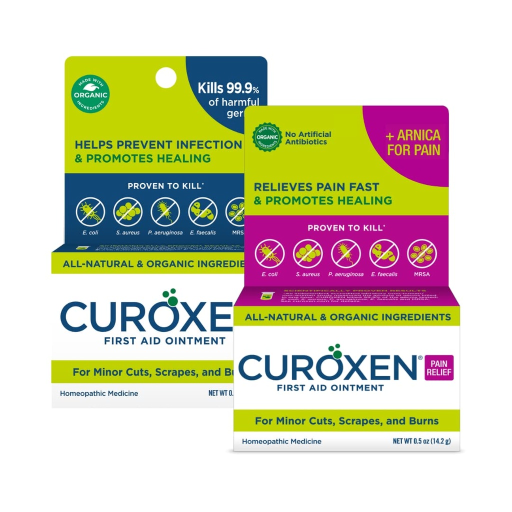 CUROXEN Førstehjelp Ødeleggelse Bundle | Alt-naturlige og organiske ingredienser ® 2 Pack Bundle