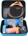 Elonbo bære saken for nebulizer erstatningsdeler Kits/Astma inhaler/inhaler Spacer Masker/Nebulizer tubing munnstykke tilbehør erstatning sett, håndholdt inhaler nebulizer veske (kun tilfelle)