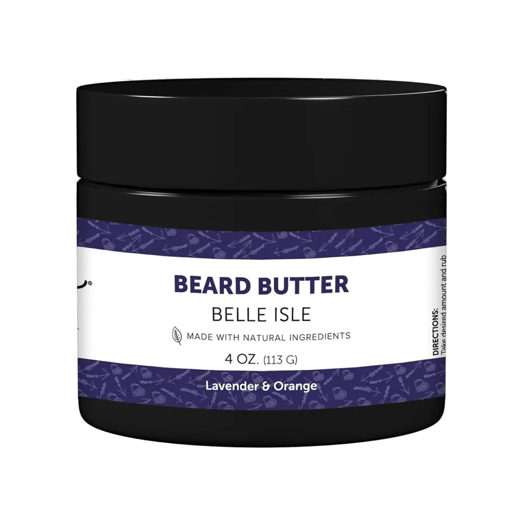 Detroit Grooming Co. Beard Smør for menn | Softens, Thickens & Hydrates med Safflower Oil & Shea Smør | Belle Isle Scent, 4oz