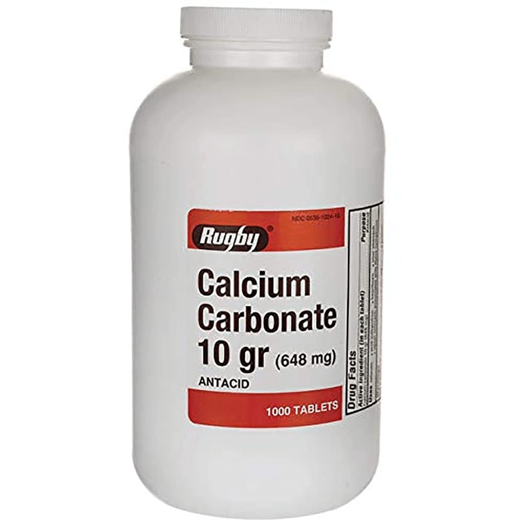 Kalsiumkarbonat 10 g (648 mg) - Antacid - 1000 tabletter