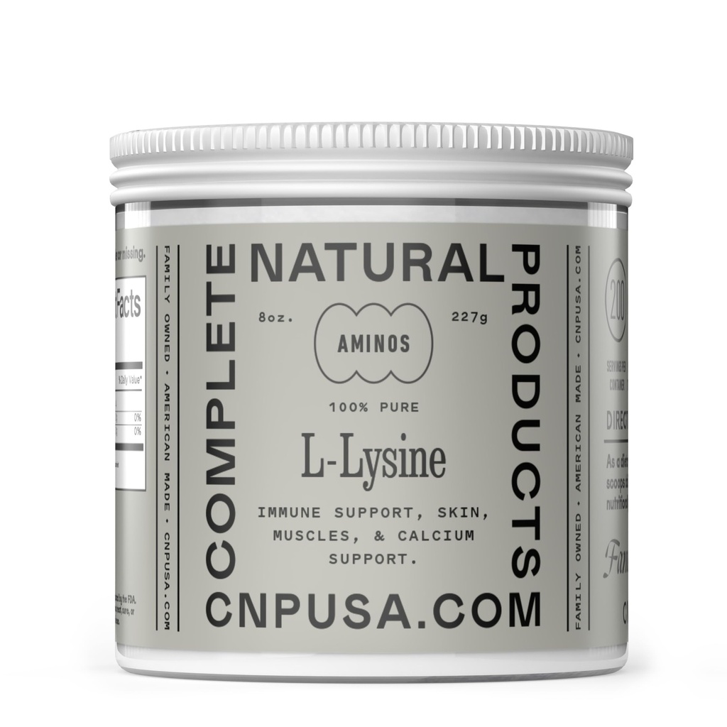 L-Lysine pulver Supplement - bulk L-Lysine 8oz, 200 serveringer