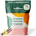 velsmakende Almond Protein pulver (Vanilla) - 18 gram ren sunneste vegansk protein for kvinner og menn - Perfekt Glutenfri, Soya-fri og glatt Gut Vennlig Protein pulver for sportsernæring