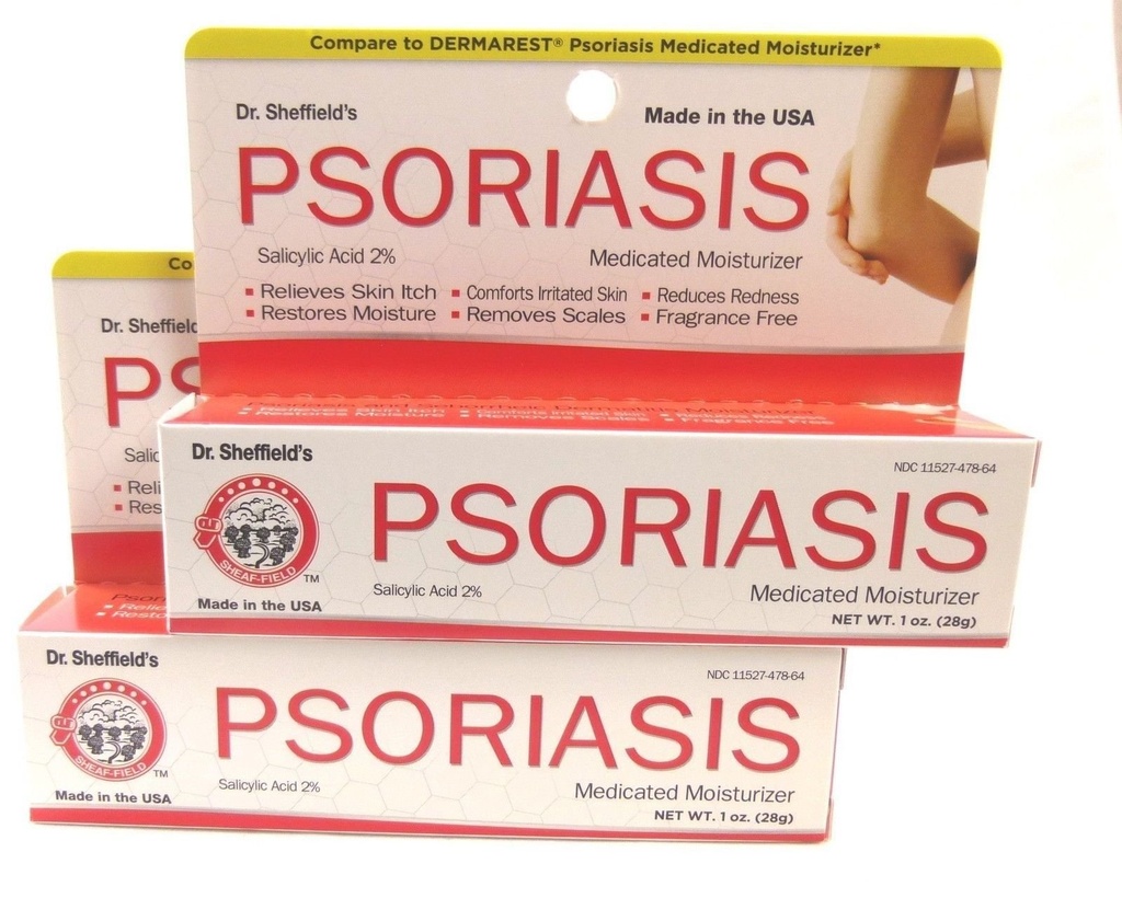 Dr. Sheffields Psoriasis 2% salicyklisk syre, medisinert moisturizer (Pack of 2)