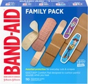 Band-Aid Merke klesmerke Bandage Familie Variasjon Pack i Assorterte størrelser med vannblokk Fleks, fleksibelt stoff, hud-fleks, tøffe striper og Pixar karakter bandasjer, 110 ct