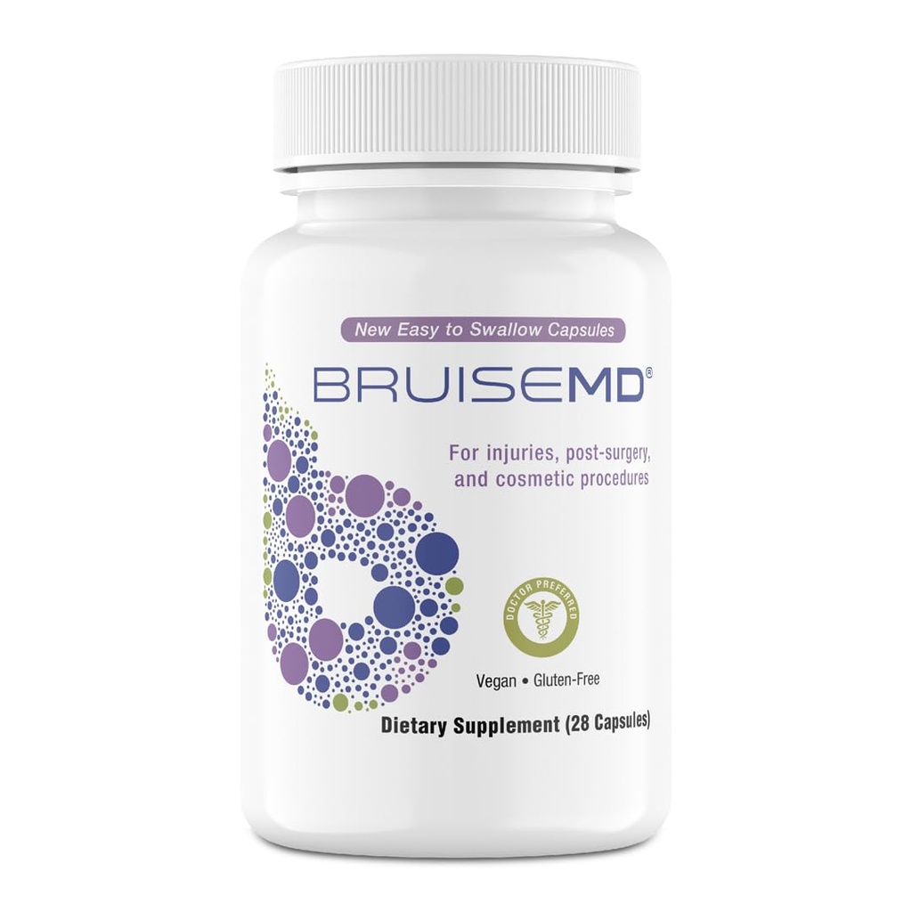 Arnica 1.000mg og Bromelain 500mg 2.400GDU/g Supplement for bruk og heving, lett å svelge kapsler (7-dagers forsyning) - Avansert Bruise behandling formel