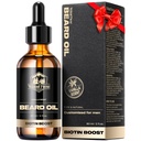 Voksende Skog Skjeggolje - 60ml Vanilla Biotin Skjeggolje for menn Tykker Skjegg med vitamin E, Rosemary, Castor Mustache olje for svart menn, mykere og styrker Beard Care Olje