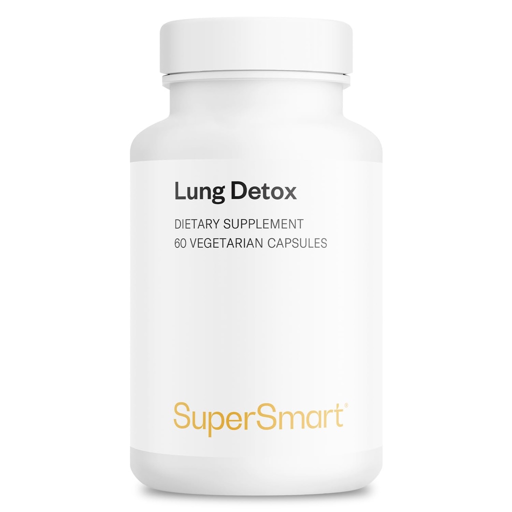 Supersmart - Lung Detox (Avansert formel) - med Quercetin, Bromelain, Curcuminoids, EGCG | Ikke-GMO & Glutenfri - 60 Vegetariske kapsler