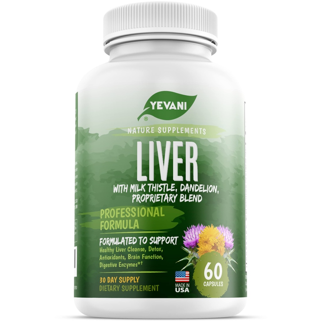 100% ren Liver Cleanse Detox støtteformula - Herbal Liver støtte Supplement - Melk Thistle, Dandelion rot, Beetroot, Artichoke ekstrakt, Liver Helse - Jujube Melke Thistle Detox kapsler