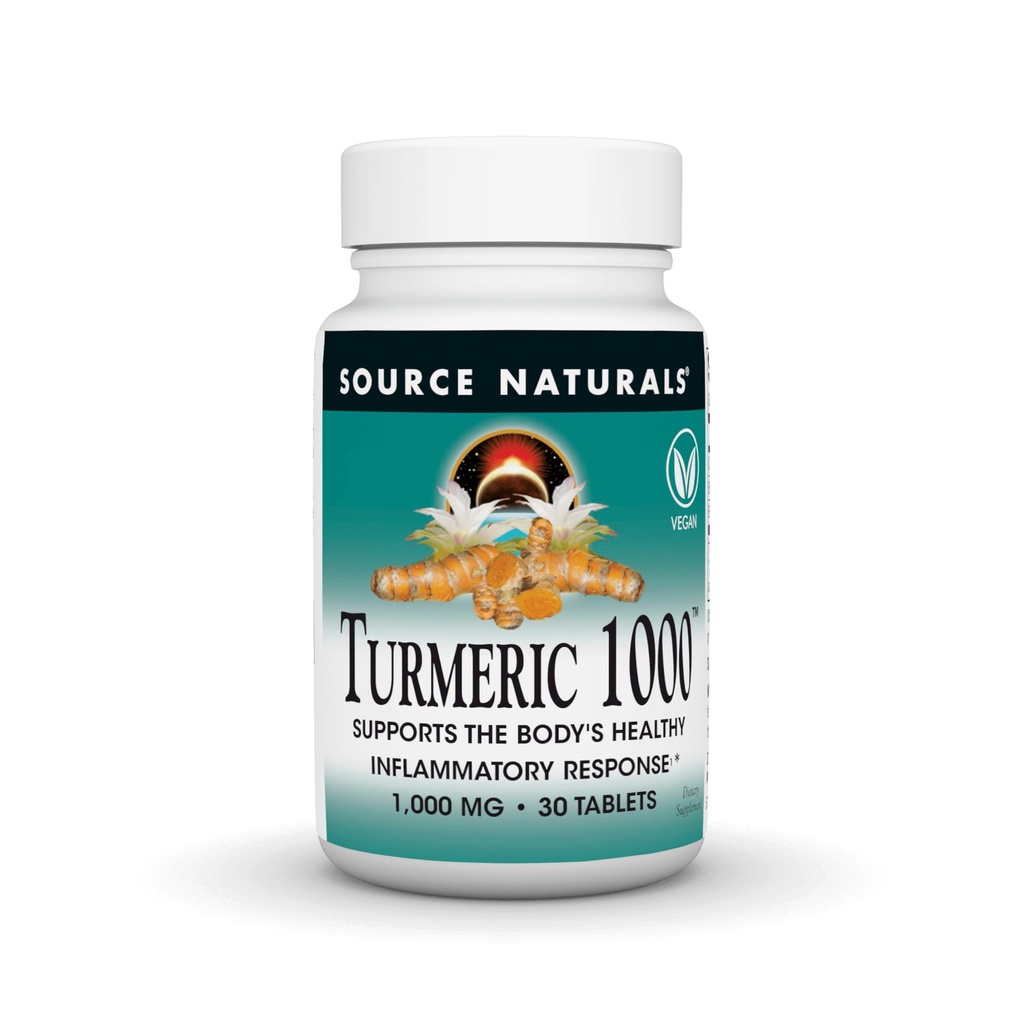 Kilde Naturals Turmeric 1000, støtter kroppens sunne betennelsesrespons*, 1000 mg - 30 tabletter