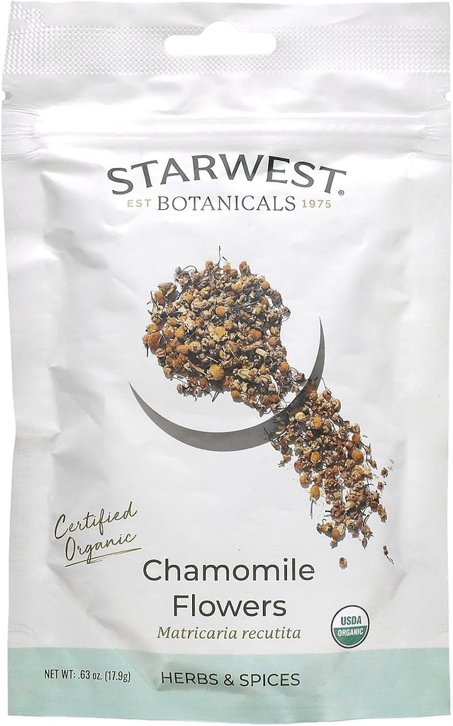 Starwest Botanicals Organisk Kamille Blomster, 0.63 oz (17.9 g)