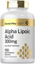 Doktorens måte Alpha Lipoic Acid 300mg | 150 kapsler med Biotin Optimizer | ALA Supplement non-GMO, Glutenfri