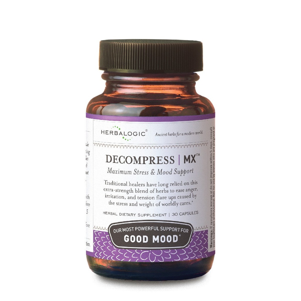 Herbalogic - Dekompress MX Herb Capsules - Maksimal stress og spenning Relief - Reduserer sinne og moodiness, Positiv Mood Support - Basert på den tradisjonelle kinesiske formel Xiao Yao San - 30 Cap Count