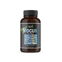 Focus 14-i-1 Nootropic Brain Supplement med Lions Mane, Alpha GPC Choline, vitamin C & B12, Taurin, Bacopa - Energi, Kognitiv, Minnestøtte, 60 Filler gratis kapsler