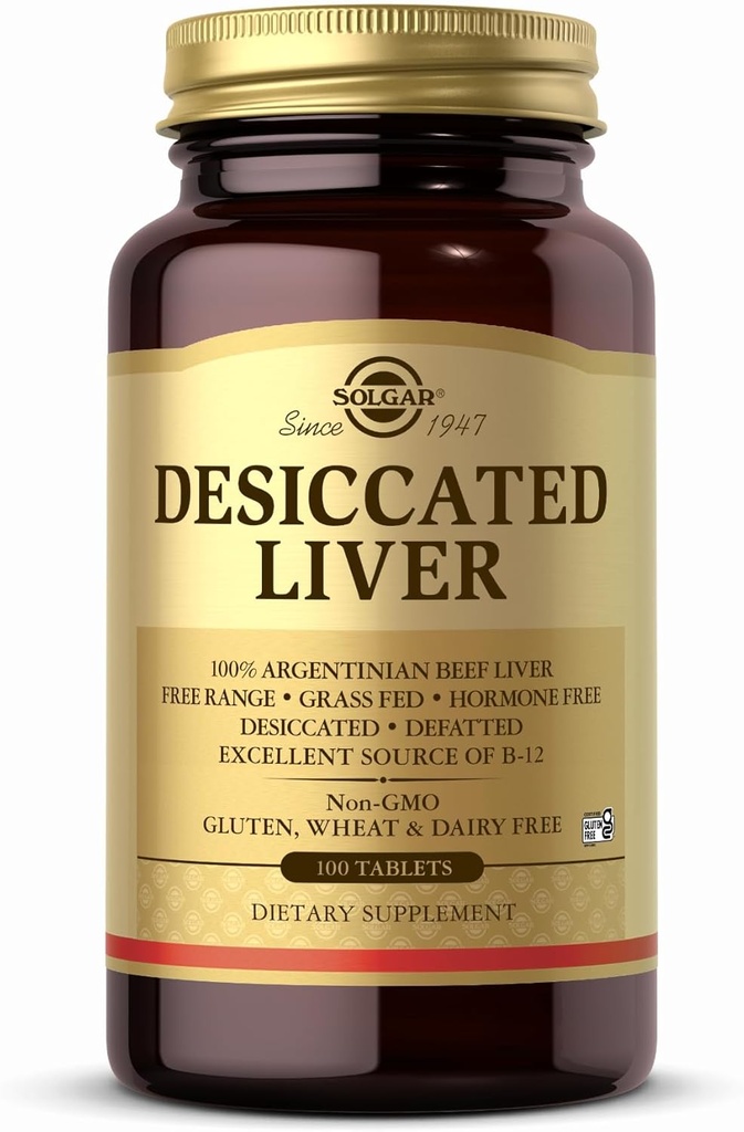 Solgar Desicated Liver Tabletter, 100 greve