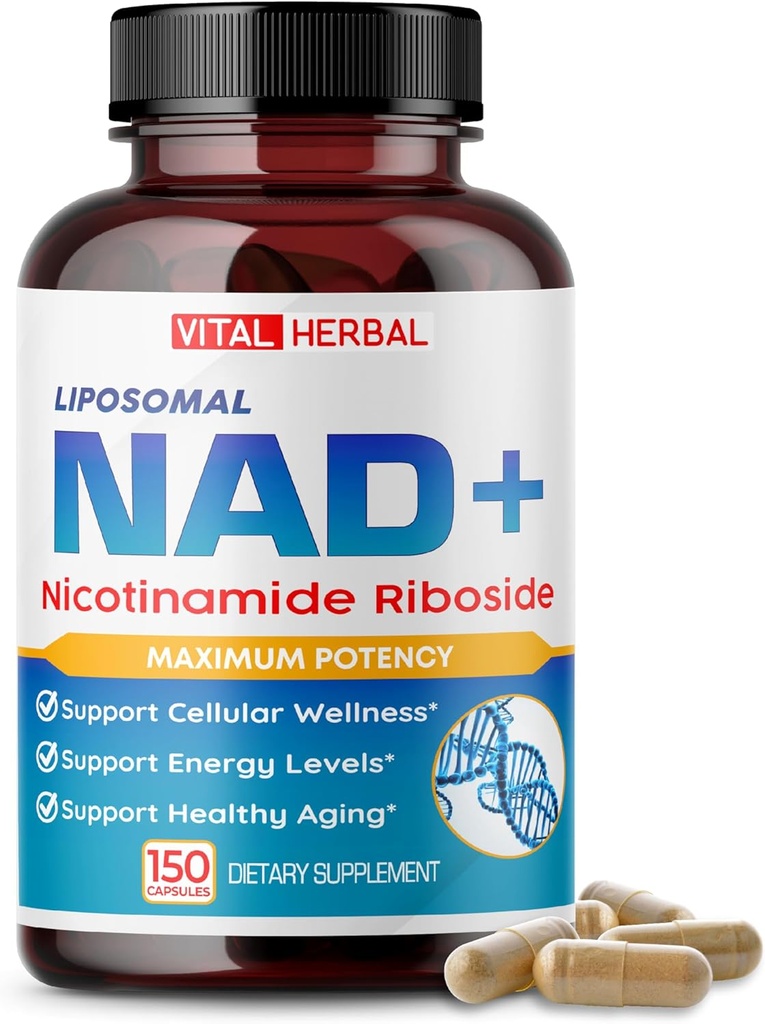 Liposomal Nicotinamid Riboside Complex – NR med Resveratrol, Quercetin og mer – 150 kapsler – laget i USA