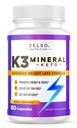 ZELSO K3 Mineral vekttap piller for kvinner og menn, K3 Mineral piller - K3 Salt Mineral, vitamin + K3 Kapsler Supplement for keto vekttap - 1 måneds forsyning