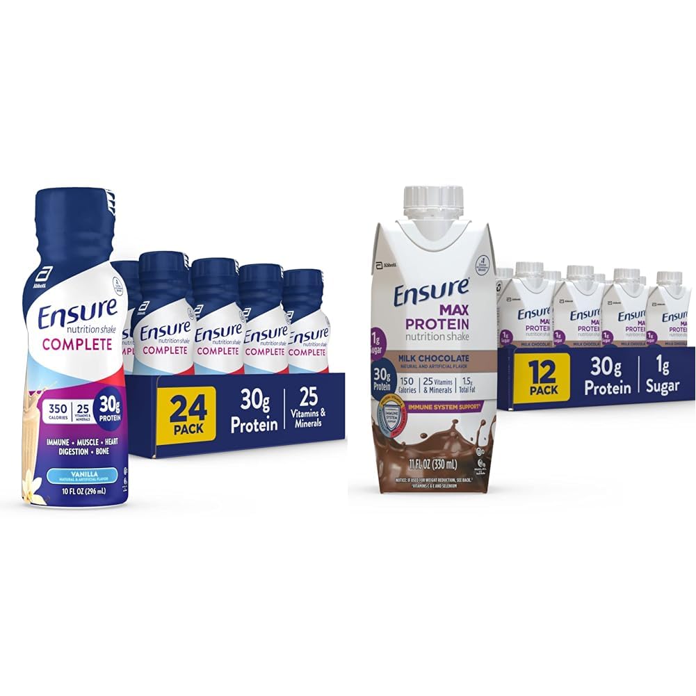 Sørg for COMPLETE ernæringshake 30g proteinmåltid erstatningshake med næringsstoffer for immun helse og Max protein ernæringshake med 30g protein