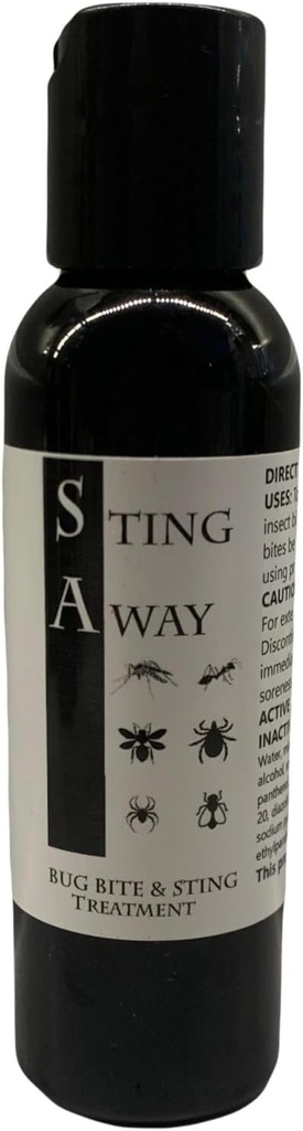 Bug Bite og Sting behandling : smerte + kløe relief, 2 ounce (pakke med 1), svart