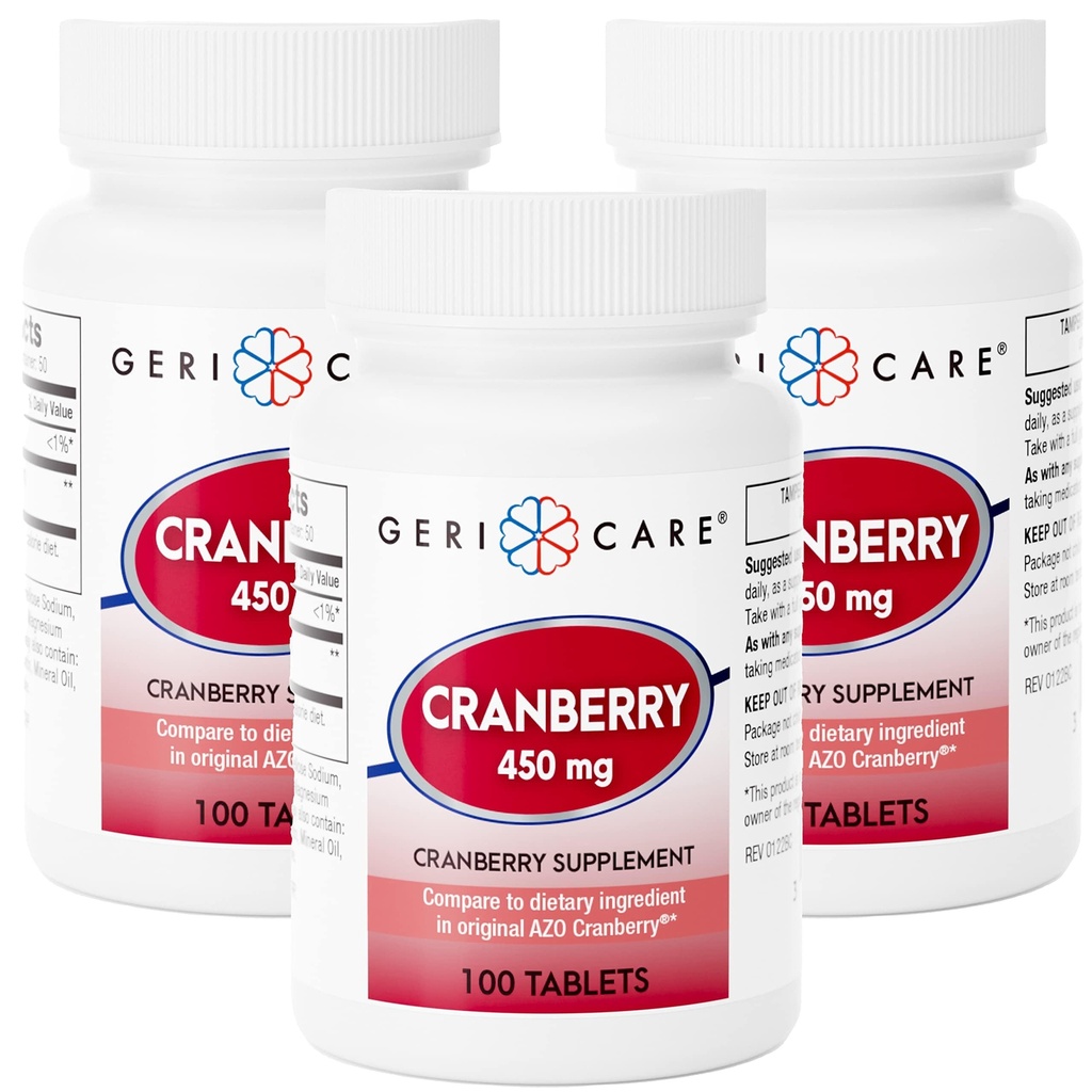 GeriCare Cranberry Supplement, 100 tabletter 450 mg (3)
