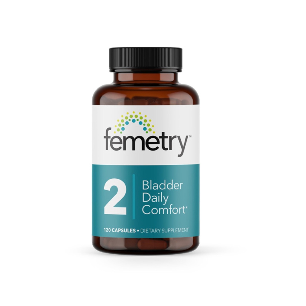 Femetry Blader Daily Comfort - Sootes Irritation - Støtter sunn Histamine Response - Fremmer Bladder Lining Helse - Interstitiell Cystitt - 120 Kapsler
