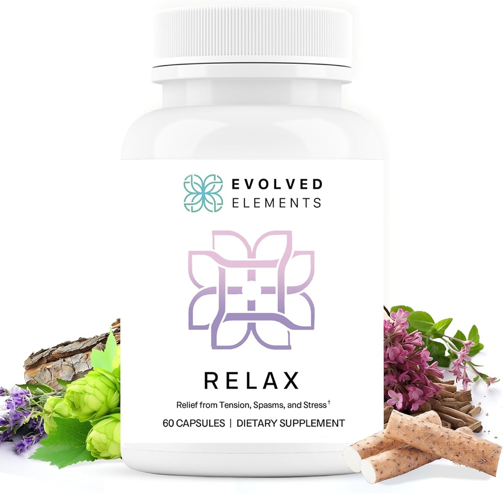 All-Naturlig Muscle Relaxer ® 60 Kapsler ® Spasm Relief med magnesium, lidenskapsblomster og Valerian Root ® lindrer muskelspasmer, strekk, og fremmer ro
