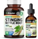 BIO KRAUTER Stinging Nettle 100 kapsler og så Palmetto Tinkture 2 Fl. Oz.