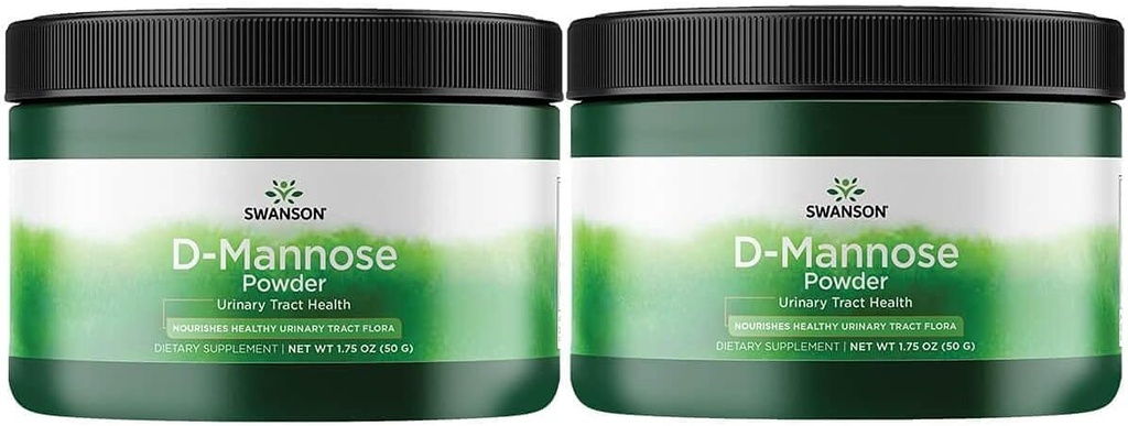 Swanson D-Mannose pulver 1,75 Ounce (50 g) Pwdr (2 Pack)