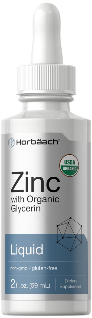 Horbäach flytende sinkdråper | 2 Oz | med organisk glyserin | vegetarisk, ikke-GMO, Glutenfri Supplement