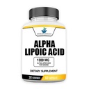 Amerikanske standard kosttilskudd Alpha Lipoic Acid 1300 mg Per servering - Vegansk, Glutenfri, Ikke-GMO, 60 kapsler, 30 serveringer