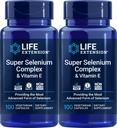 Livsforlengelse Super Selenium Complex 200 mcg og vitamin E, 100 Veg Caps (pakke med 2)