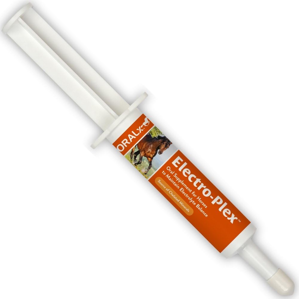 DAONEG Electro-Plex Electrolyte Paste for Horses. Replenishes Electrolytes & Nutrients. Encourages Water Consumption. Easy-Dose Syringe. 1.2 Oz.