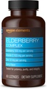 Elementer Elderberry Complex, Immune System Support, 60 Berry Flavored Lozenges, Elderberry 100mg, vitamin C 103mg, Sink 12mg per servering (Packing kan variere)