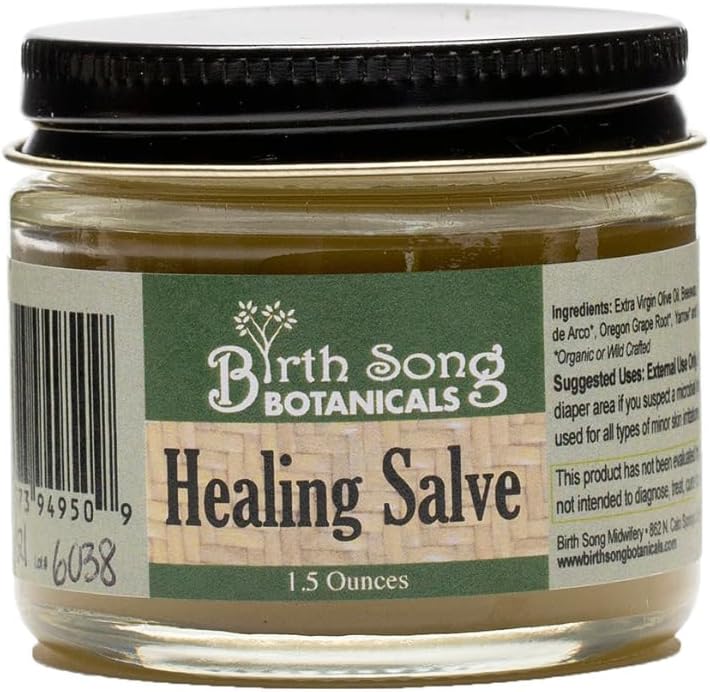 Fødselssang Botanicals Herbal Healing Salve Førstehjelp Ointment, Herbal hud Irritasjoner Salve, 1.5oz Jar