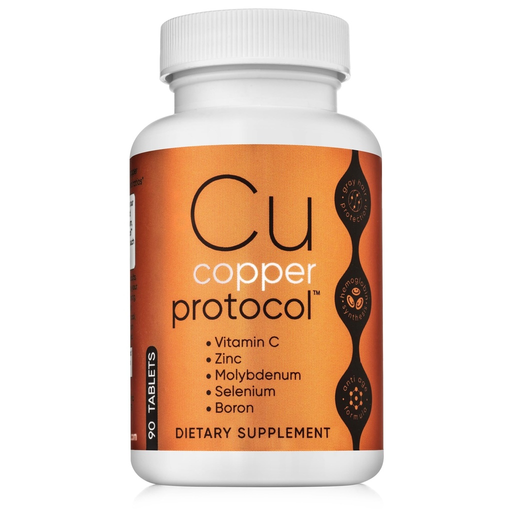 Kobber Supplements for kvinner og menn (90 kapsler) Øker energi, Nourishes Kropp, Anti-Aging Formula, Inkluderer Vitamin C, Sink & Selenium, Ikke-GMO, laget i USA - GMP sertifisert