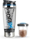 Promixx Pro Shaker Flaske (iX-R Edition) | Oppladbar, kraftig for glatt proteinshakes | inkluderer tilleggslagring - BPA Gratis | 20oz Cup (Silver Blue/Gray)