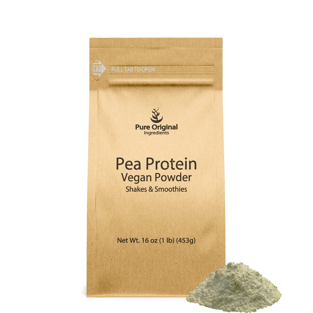PURE ORIGINAL INGREDIENTS Pea Vegansk Protein pulver (1 lb) Glutenfri, fra gule erter