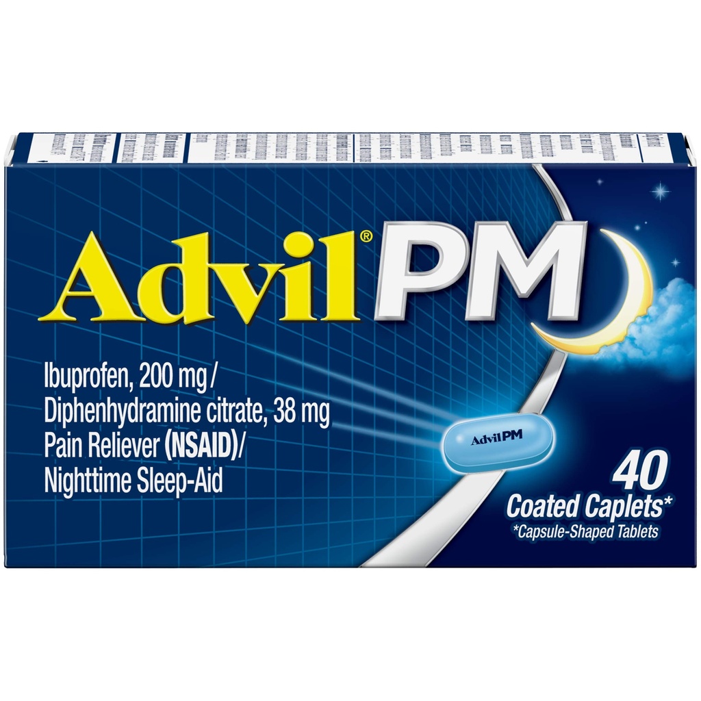 Advil PM 200 mg belagte kapsler 40 ea