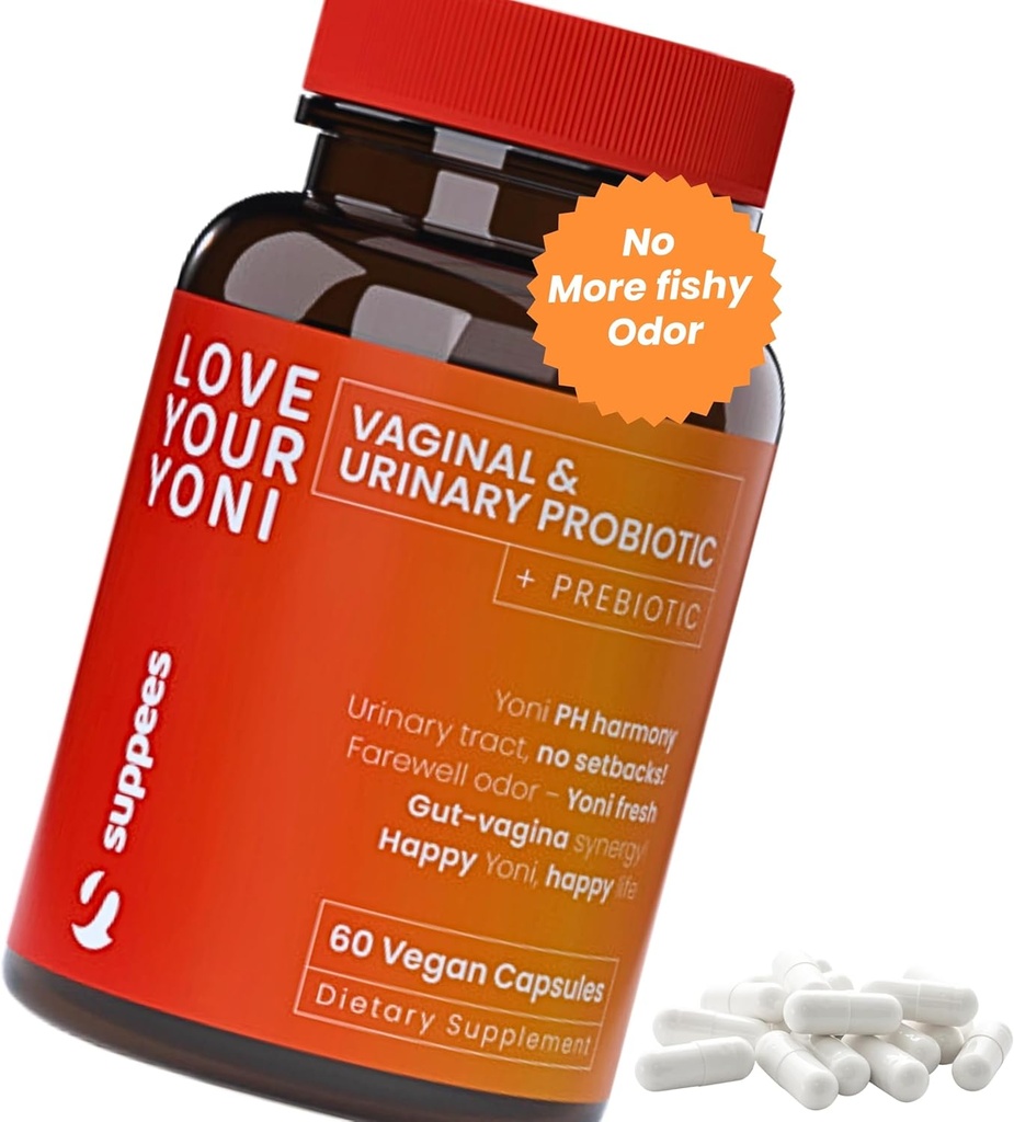 Vaginal probiotika og prebiotika for kvinner - støtte Vaginal helse og pH-balanse - Kvinneprobiotika for bakteriell vaginose - Kvinne & Vaginal omsorg - 60 Kapsler