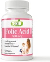 J-Bio Folinsyre 800mcg (120 tabletter) Daglig helse Regimen og prenatal omsorg for kvinner