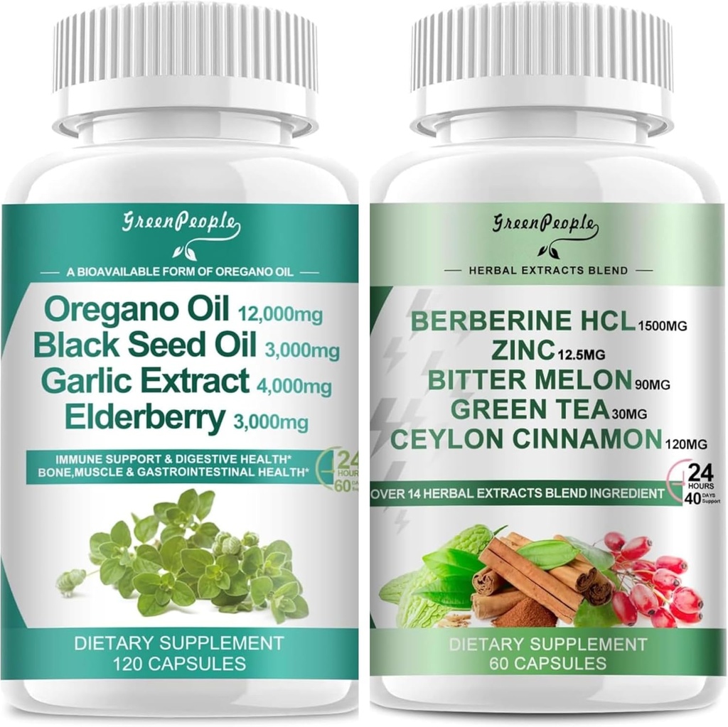 GREENPEOPLE Oregano olje og berberine kapsler
