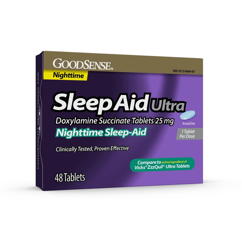 GoodSense Nighttime Sleep-Aid Ultra Tabletter, Doxylamine Succinat 25 mg, 48 Telling