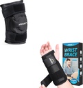 APEXUP Ice Pack for Knee smertelindring (Stor, 1PK) + Wrist Brace for Carpal Tunnel(S, Høyre)